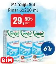 PINAR  %1 YAĞLI SÜT